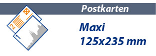 Postkarten Maxi 125x235